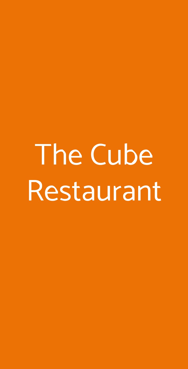 The Cube Restaurant Lecce menù 1 pagina
