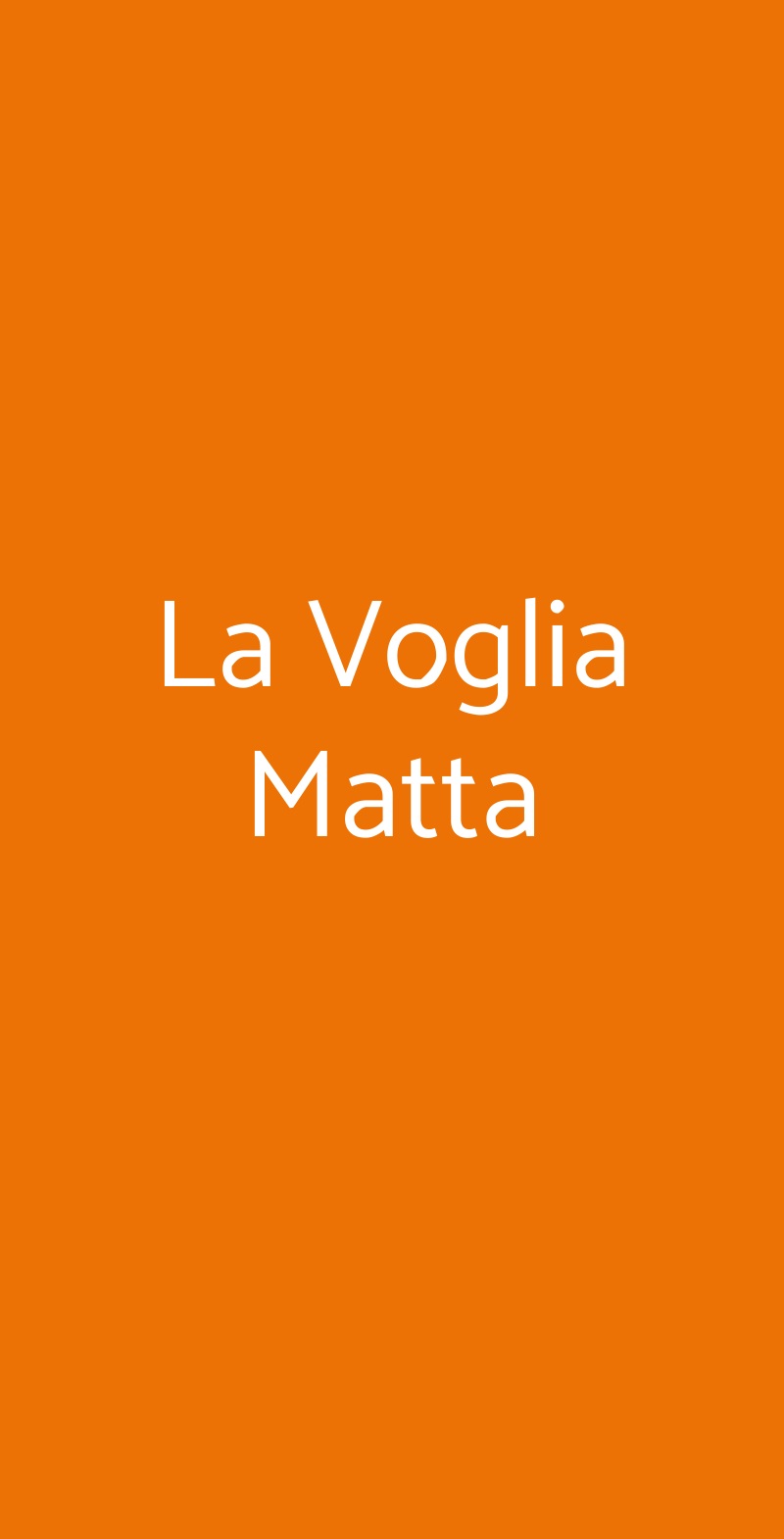 La Voglia Matta Reggio Emilia menù 1 pagina