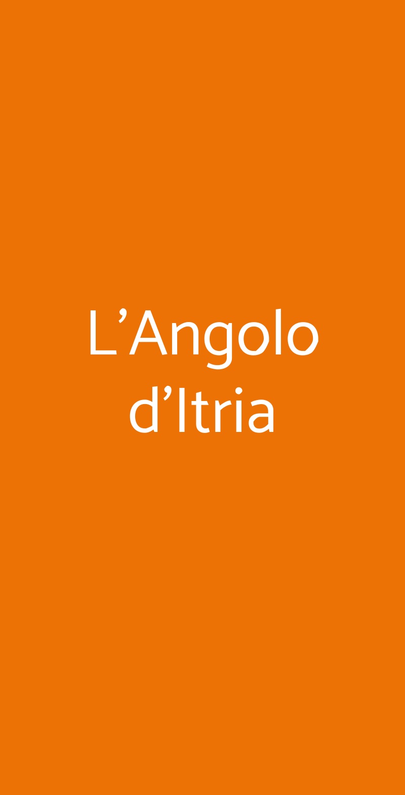 L'Angolo d'Itria Racale menù 1 pagina