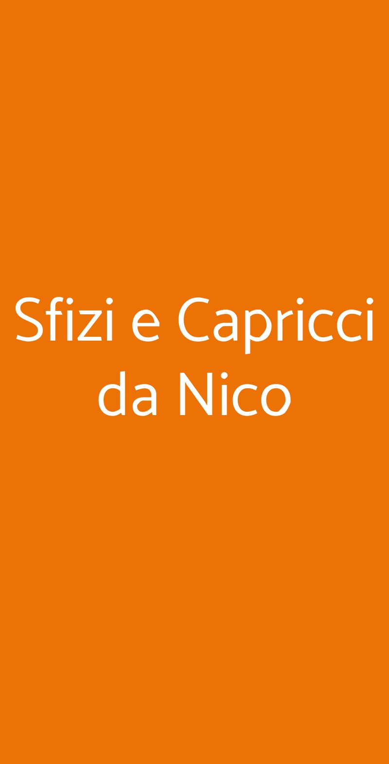 Sfizi e Capricci da Nico Reggio Emilia menù 1 pagina