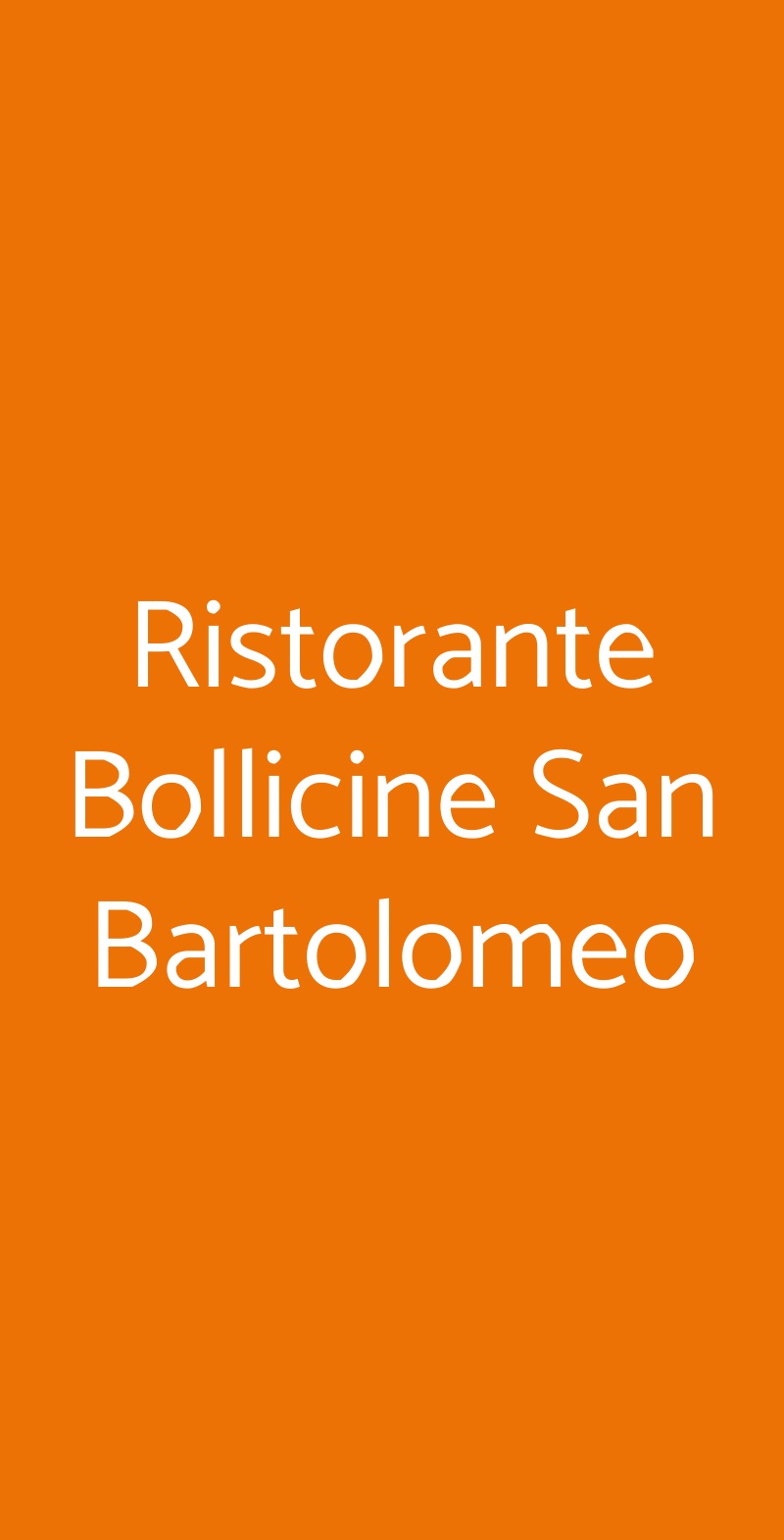 Ristorante Bollicine San Bartolomeo Parma menù 1 pagina