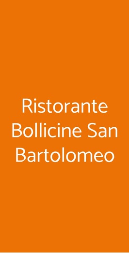 Ristorante Bollicine San Bartolomeo, Parma