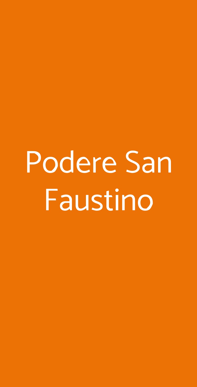 Podere San Faustino Fidenza menù 1 pagina