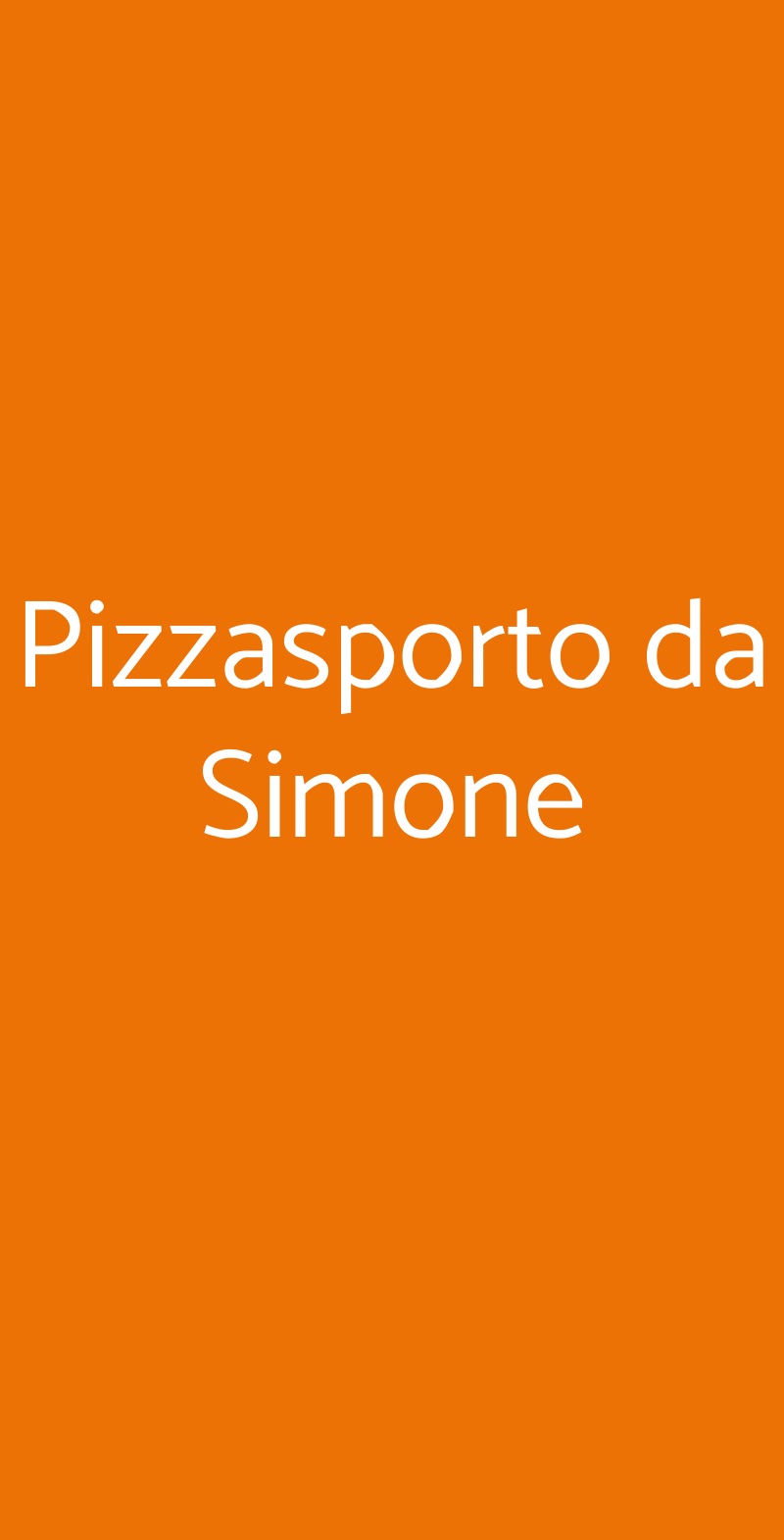 Pizzasporto da Simone Parma menù 1 pagina