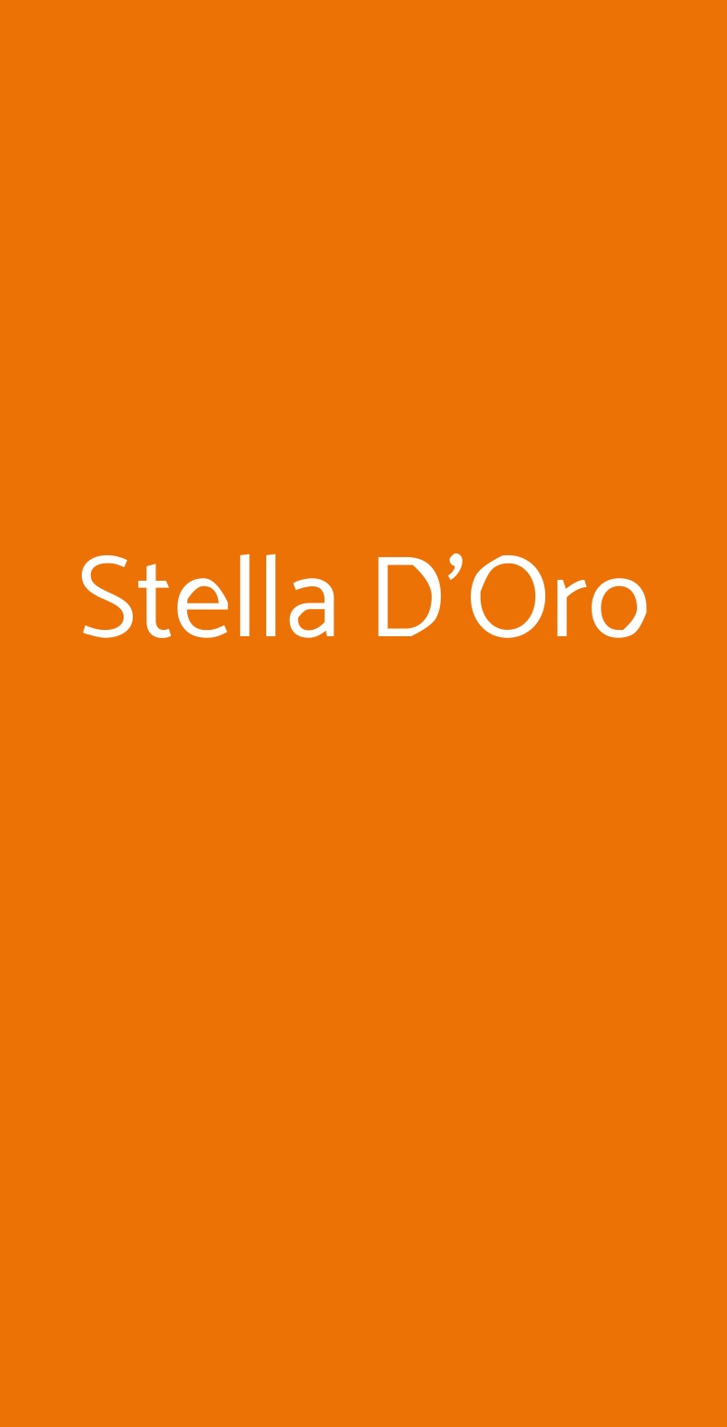 Stella D'Oro Soragna menù 1 pagina