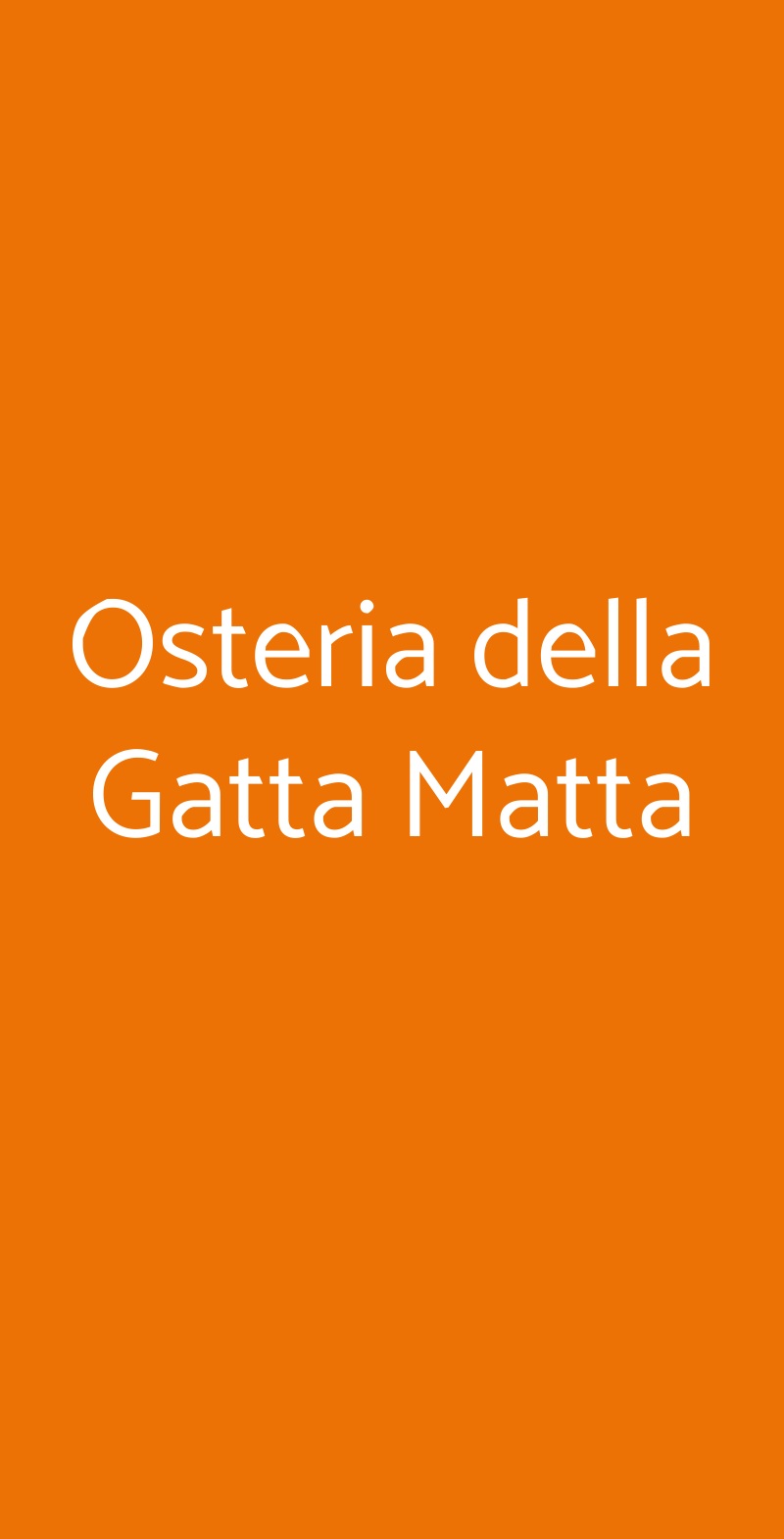 Osteria della Gatta Matta Parma menù 1 pagina