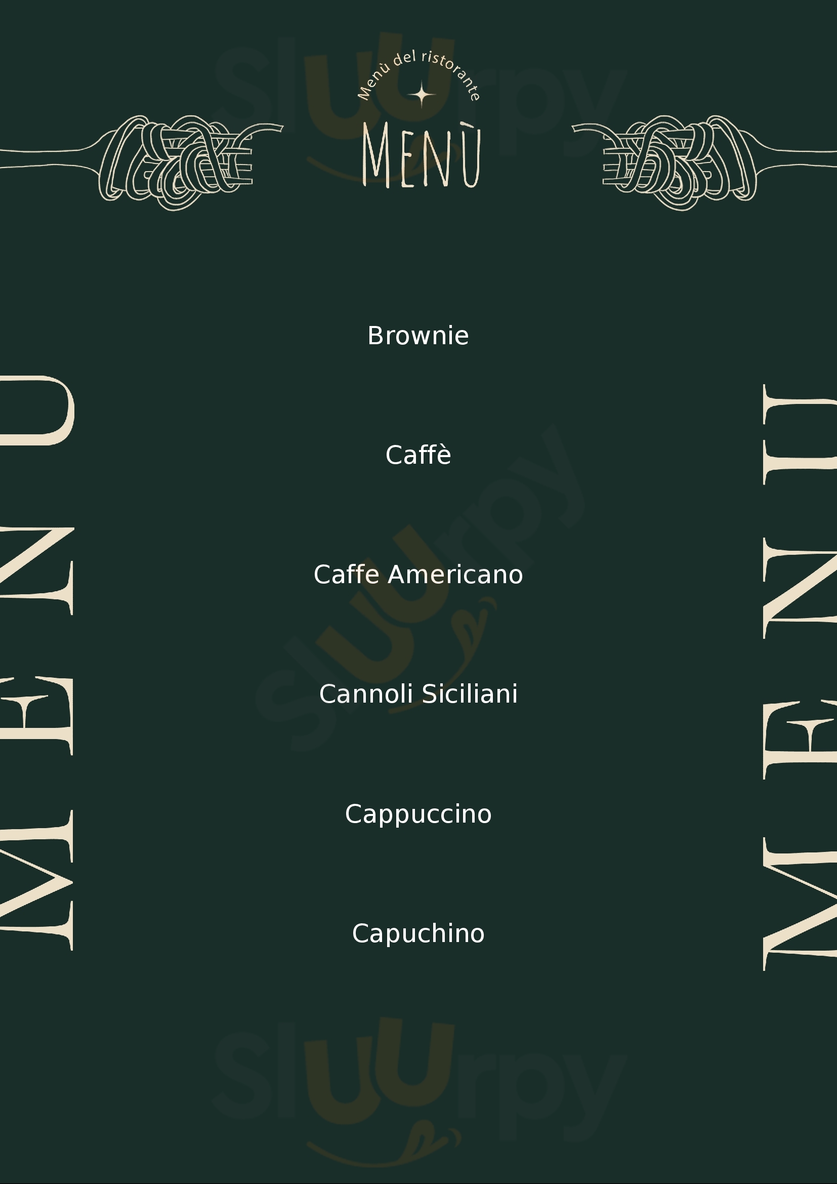 Caffe Vaticano Roma menù 1 pagina