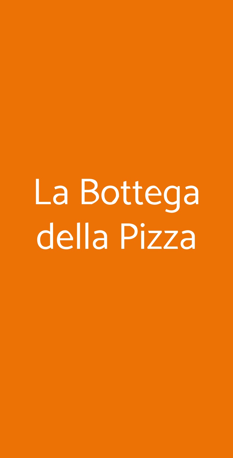 La Bottega della Pizza Lecce menù 1 pagina