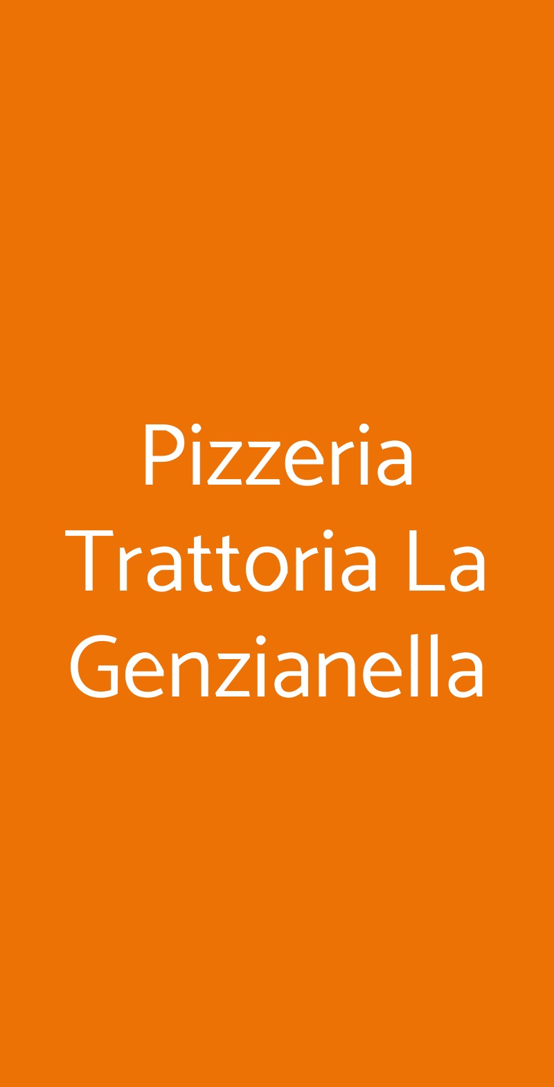 Pizzeria Trattoria La Genzianella Corniglio menù 1 pagina
