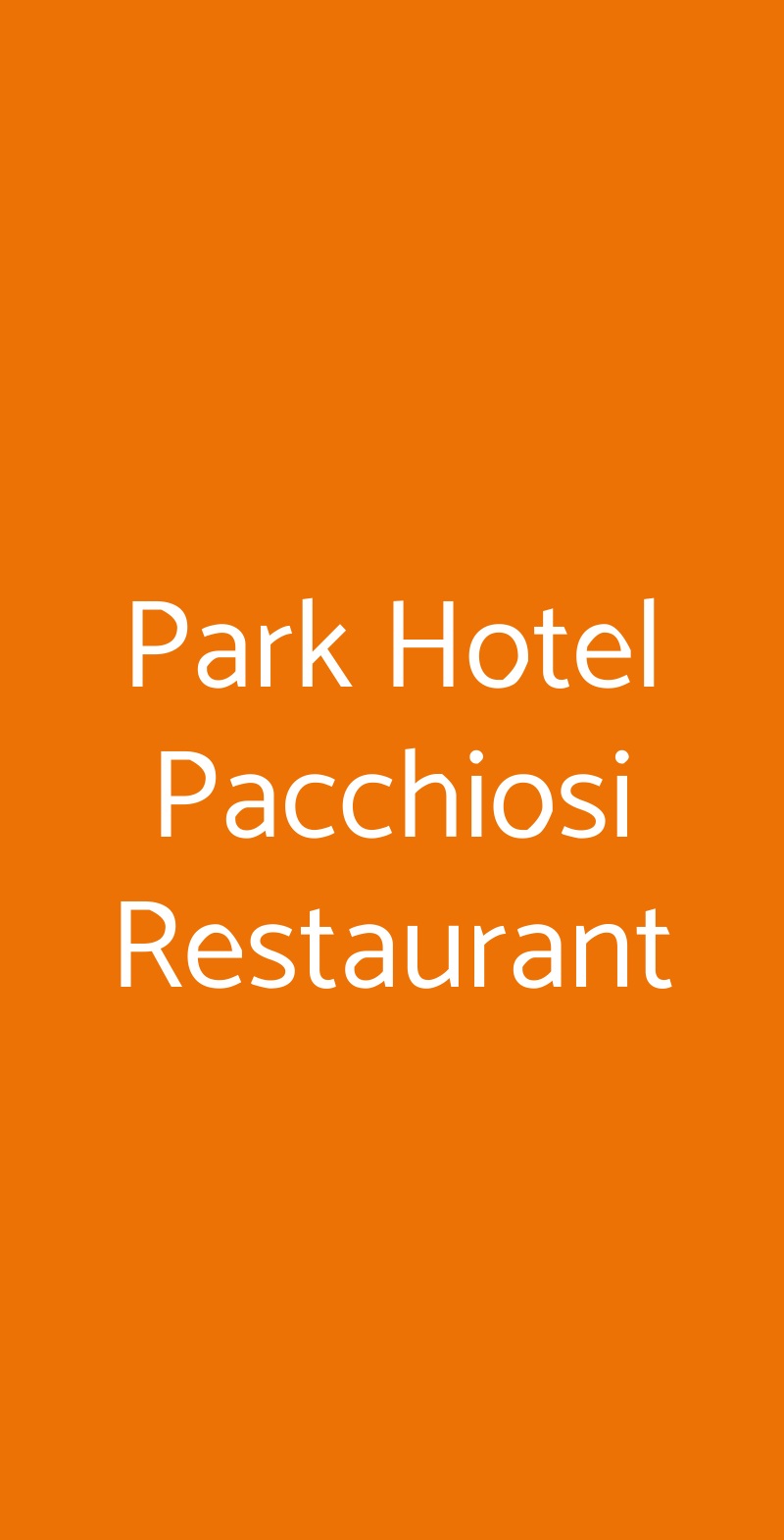 Park Hotel Pacchiosi Restaurant Parma menù 1 pagina