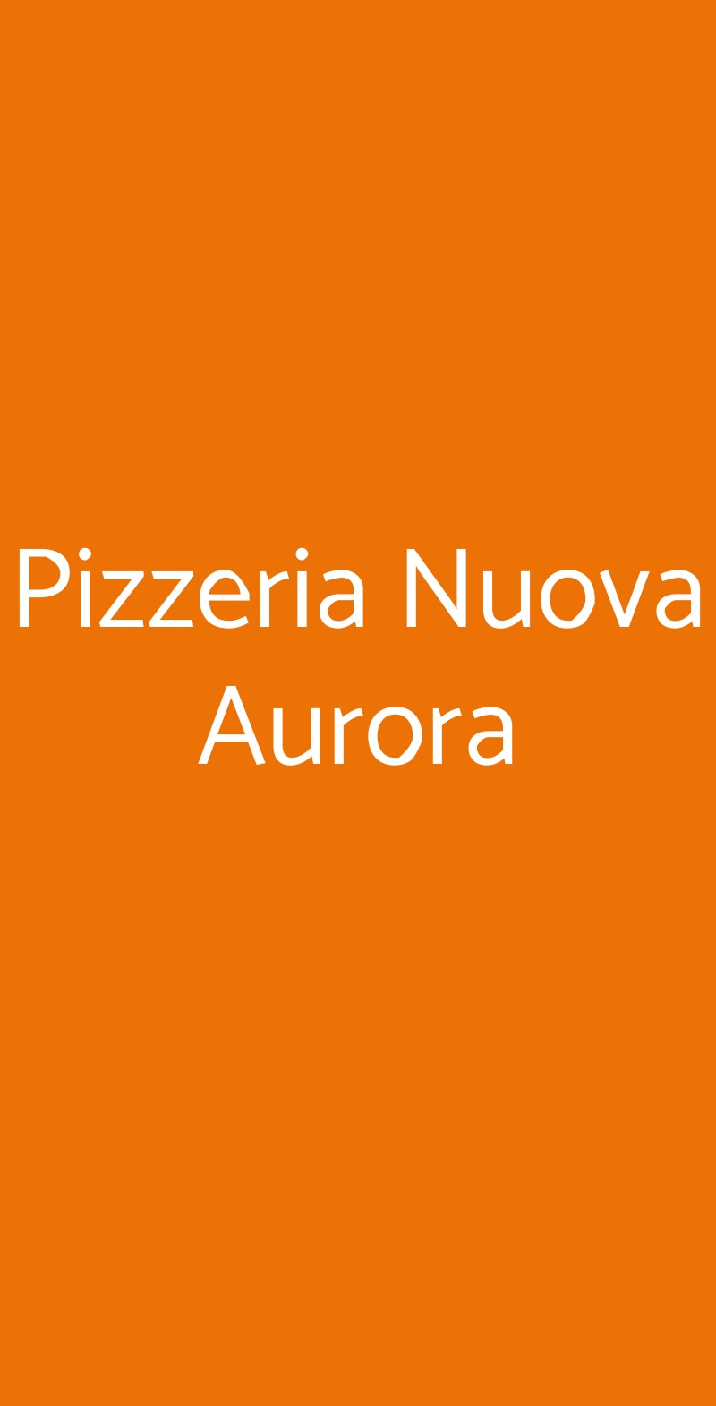 Pizzeria Nuova Aurora Felino menù 1 pagina