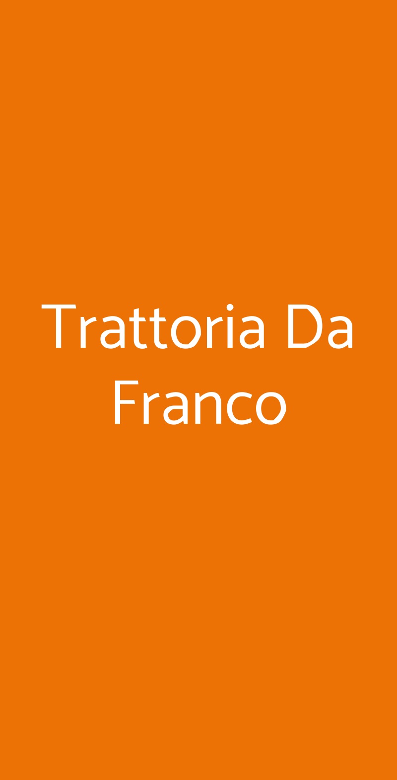 Trattoria Da Franco Parma menù 1 pagina
