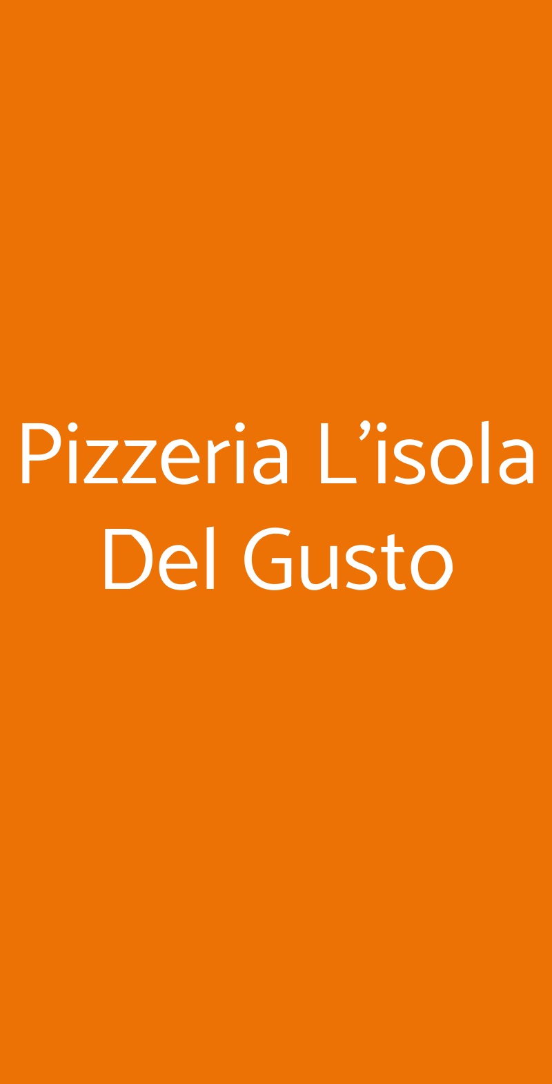 Pizzeria L'isola Del Gusto Parma menù 1 pagina
