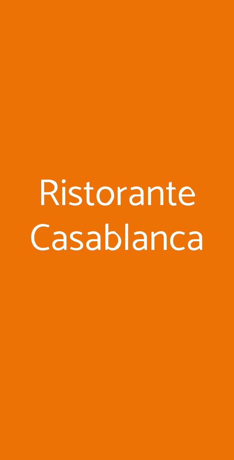 Ristorante Casablanca Parma menù 1 pagina