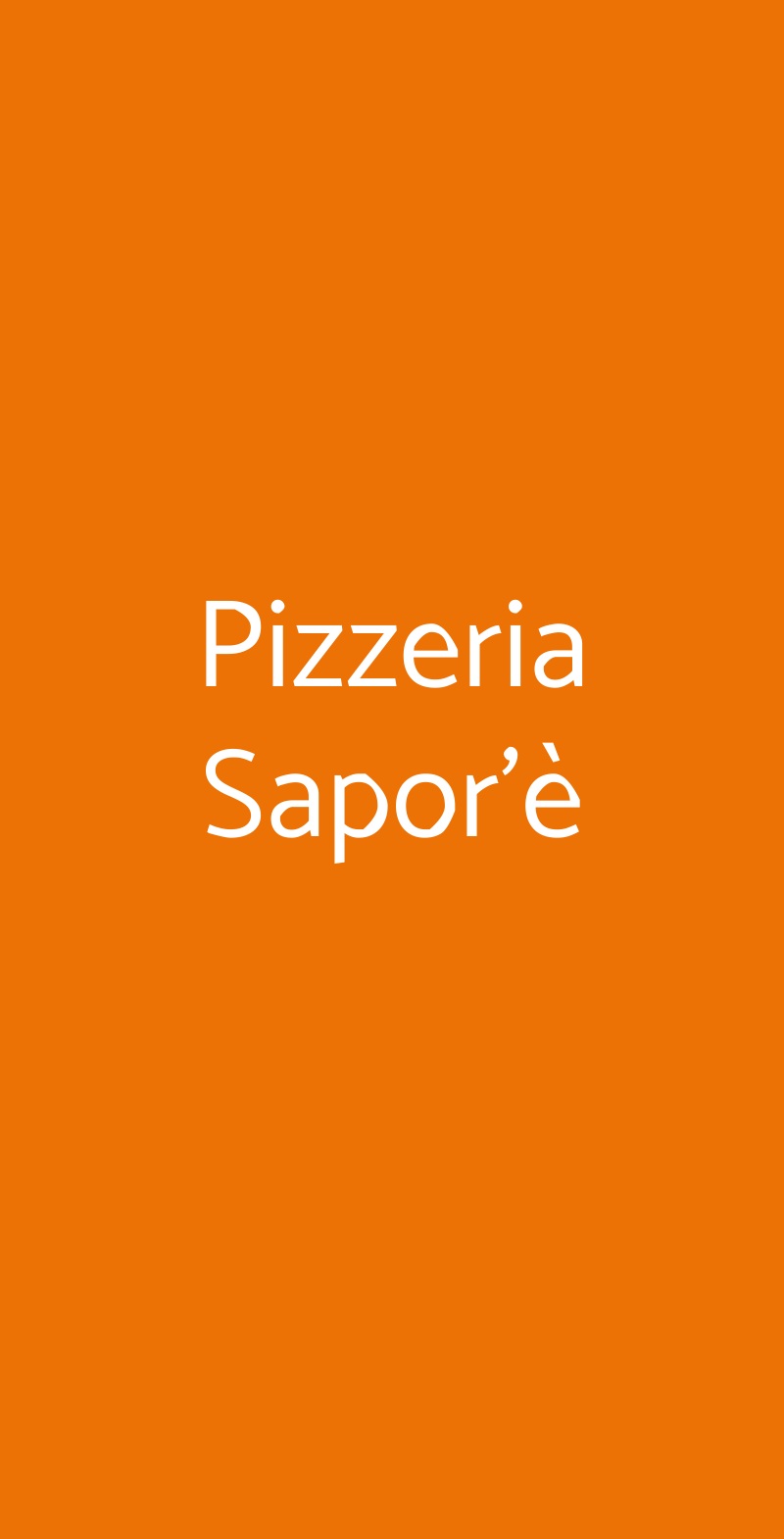 Pizzeria Sapor'è Parma menù 1 pagina