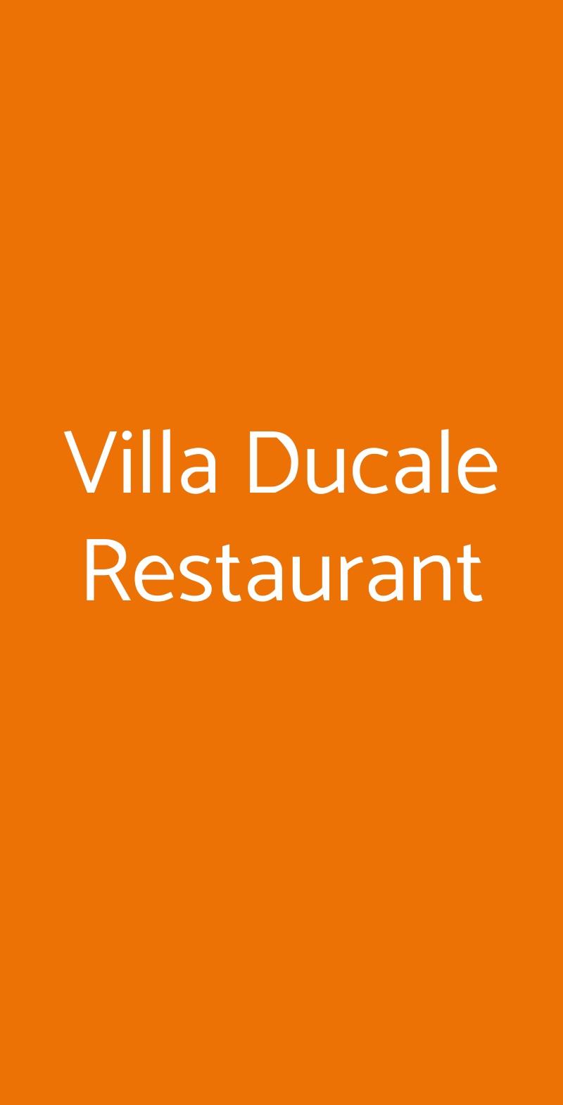 Villa Ducale Restaurant Parma menù 1 pagina