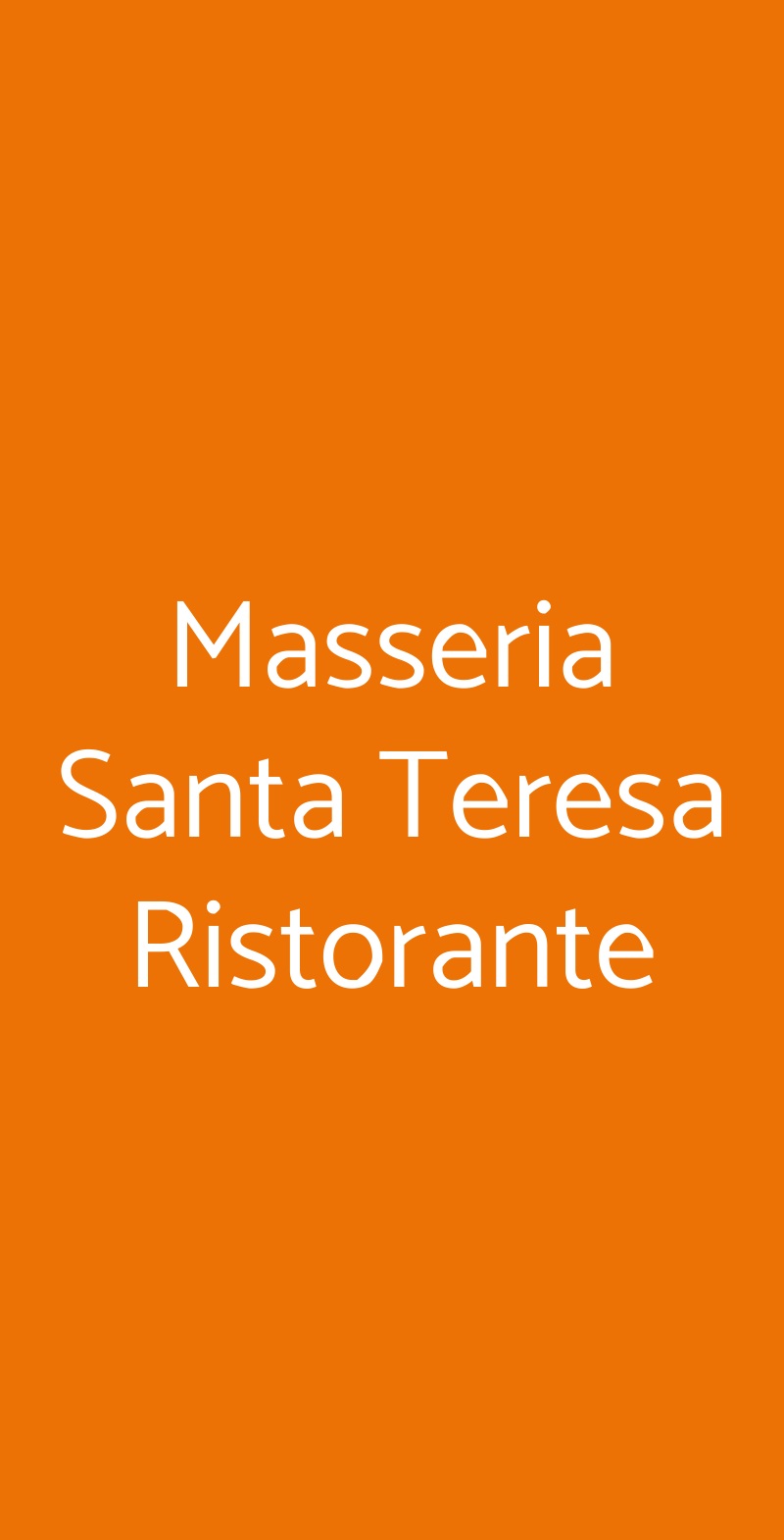 Masseria Santa Teresa Ristorante Sannicola menù 1 pagina