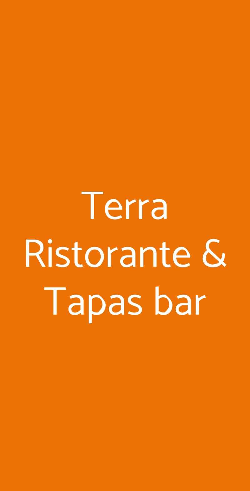 Terra Ristorante & Tapas bar Lecce menù 1 pagina