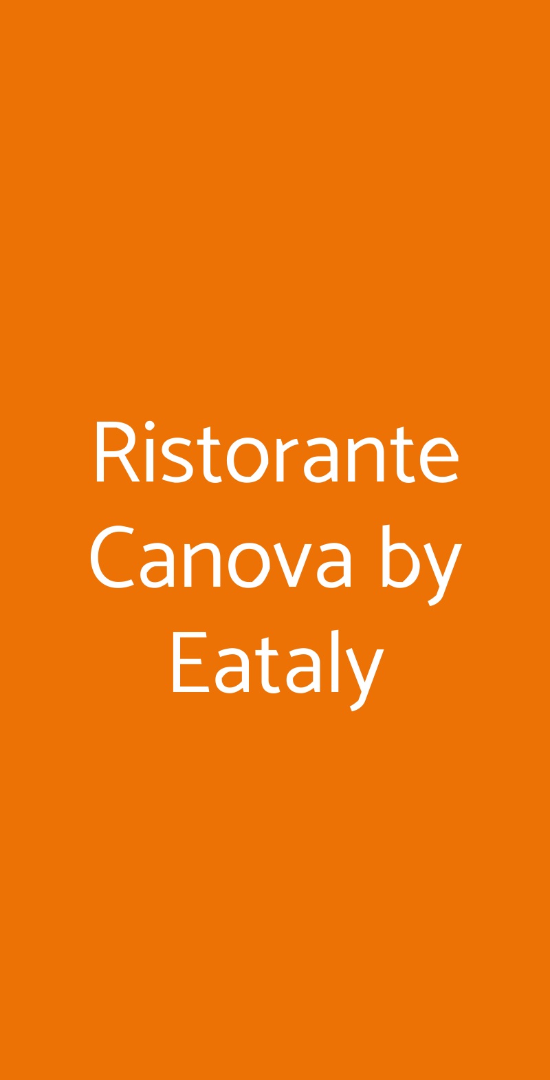Ristorante Canova by Eataly Parma menù 1 pagina