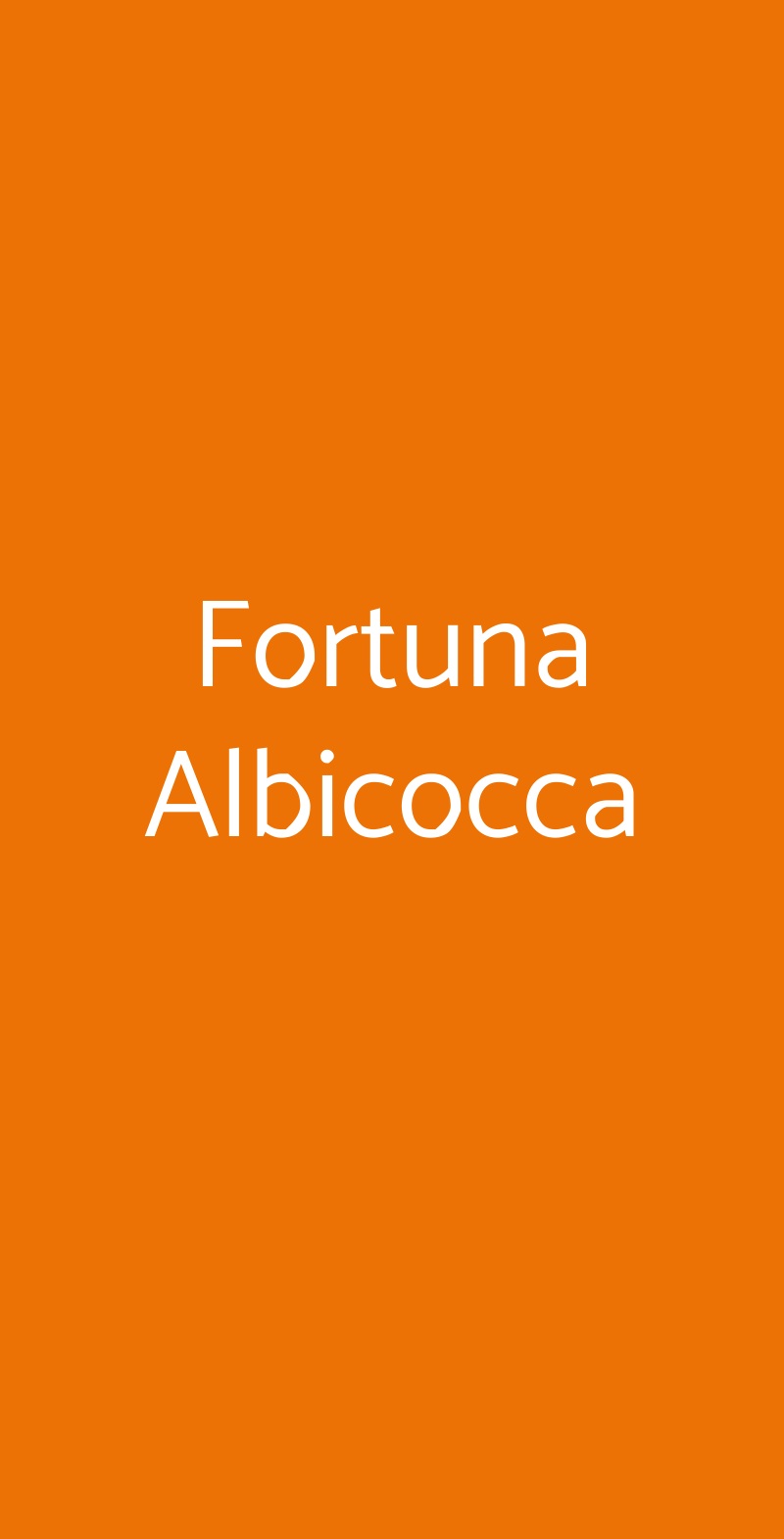 Fortuna Albicocca Parma menù 1 pagina