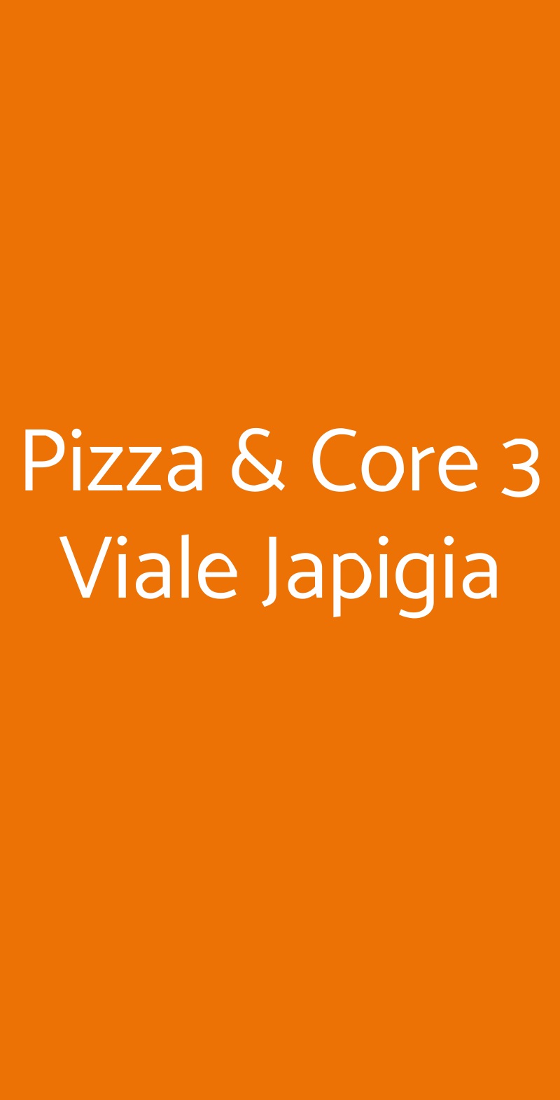 Pizza & Core 3 Viale Japigia Lecce menù 1 pagina