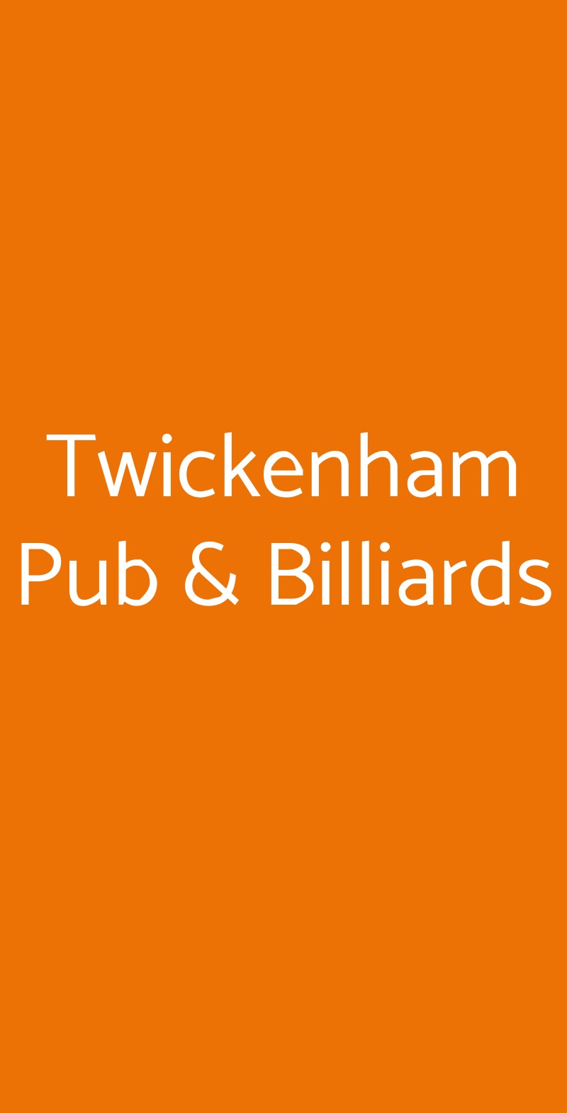 Twickenham Pub & Billiards Lemignano menù 1 pagina