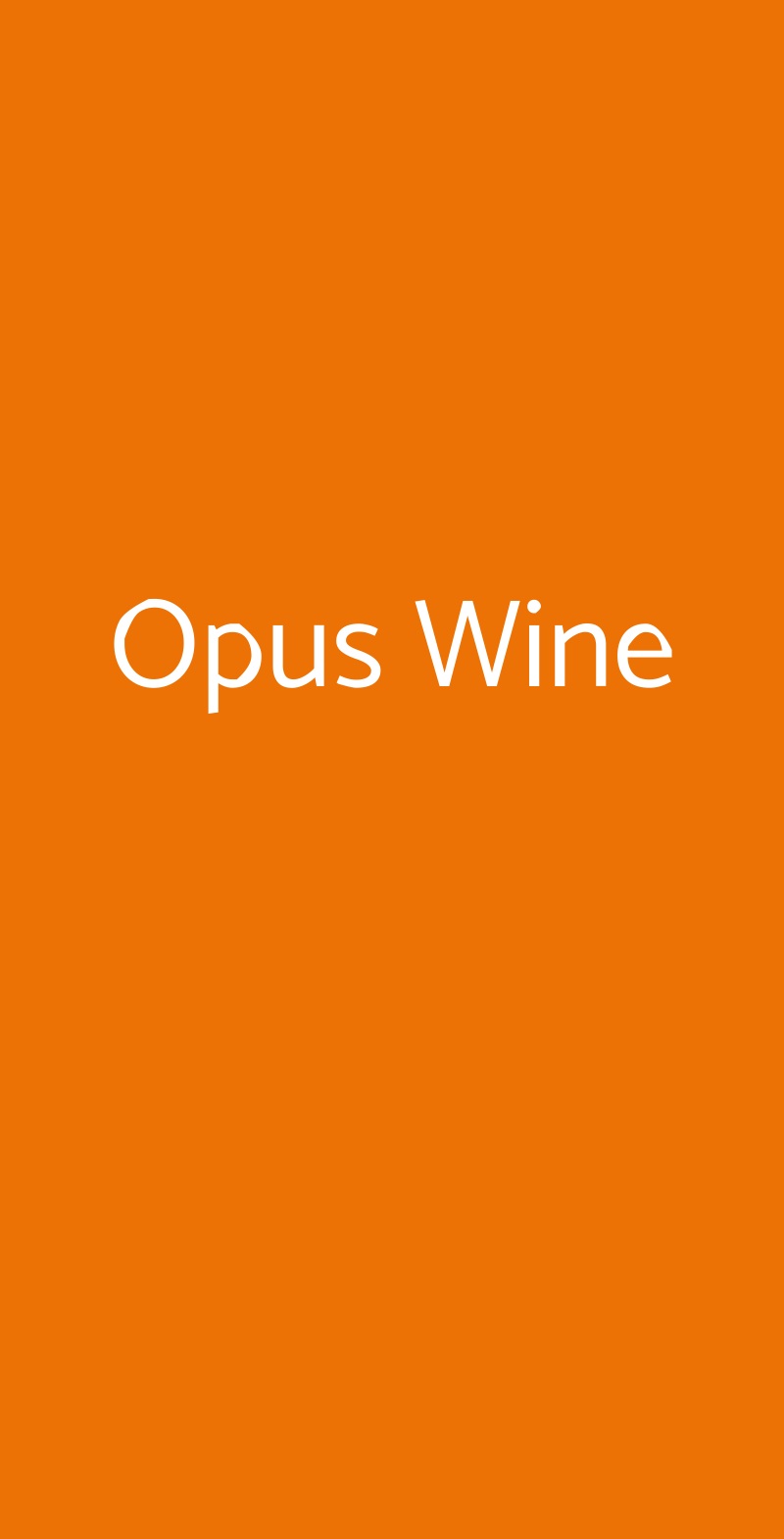 Opus Wine San Giovanni Rotondo menù 1 pagina