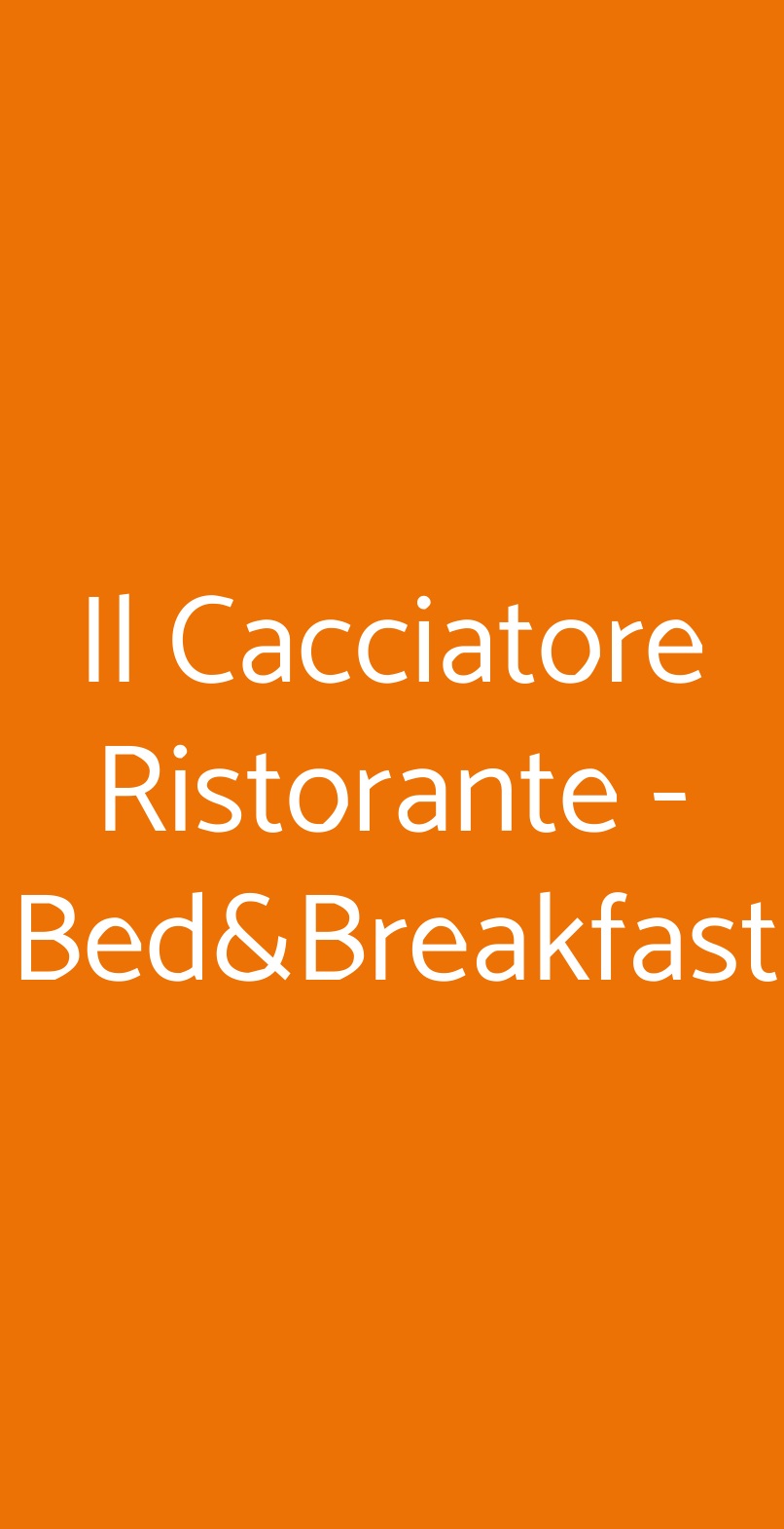 Il Cacciatore Ristorante - Bed&Breakfast Peschici menù 1 pagina