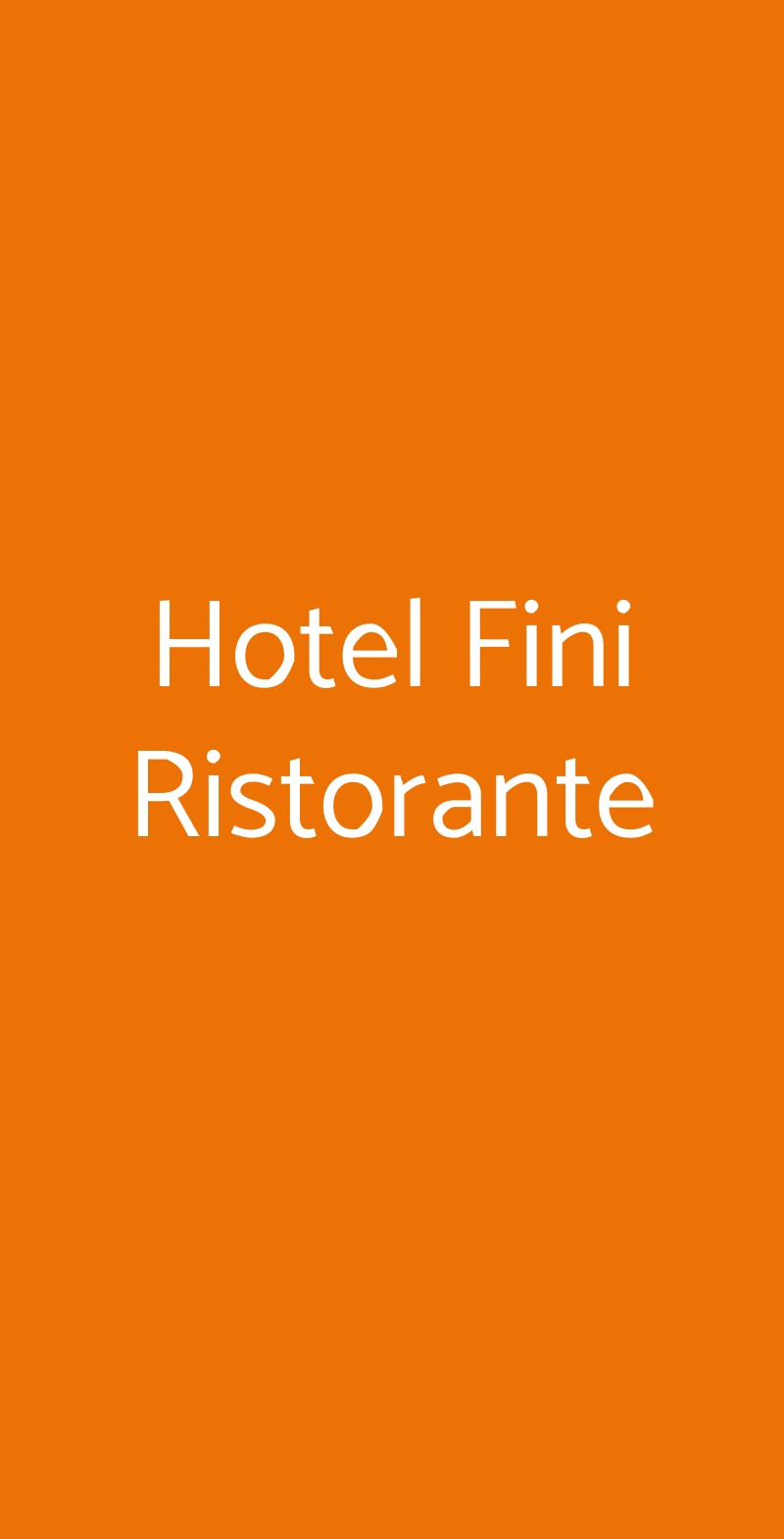 Hotel Fini Ristorante San Giovanni Rotondo menù 1 pagina