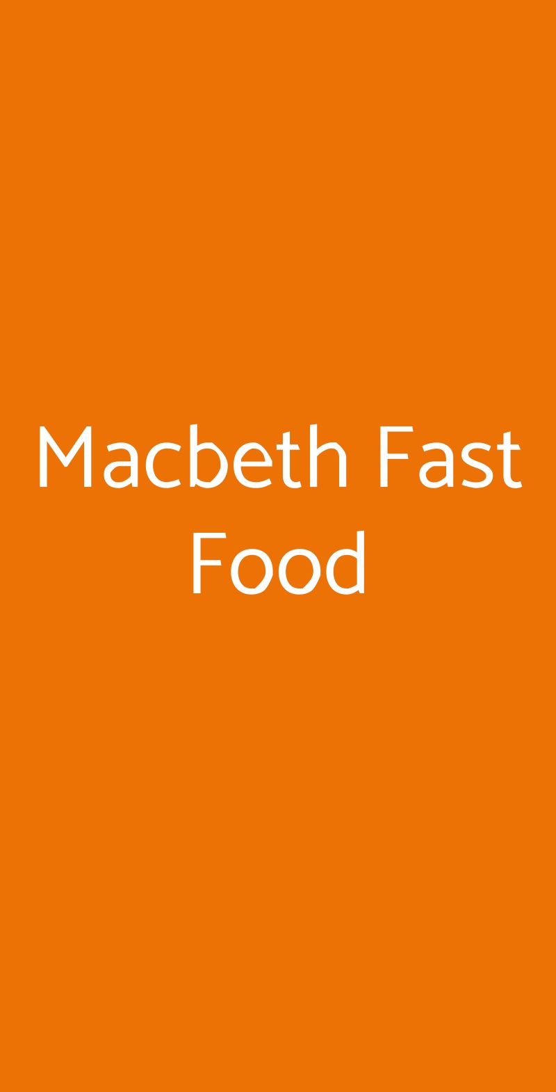 Macbeth Fast Food San Giovanni Rotondo menù 1 pagina