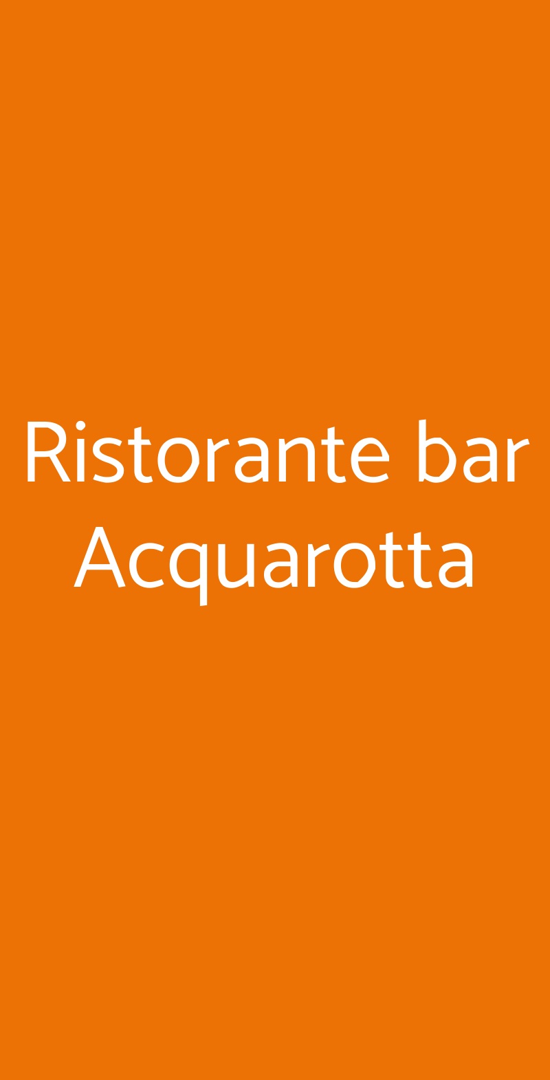 Ristorante bar Acquarotta Lesina menù 1 pagina
