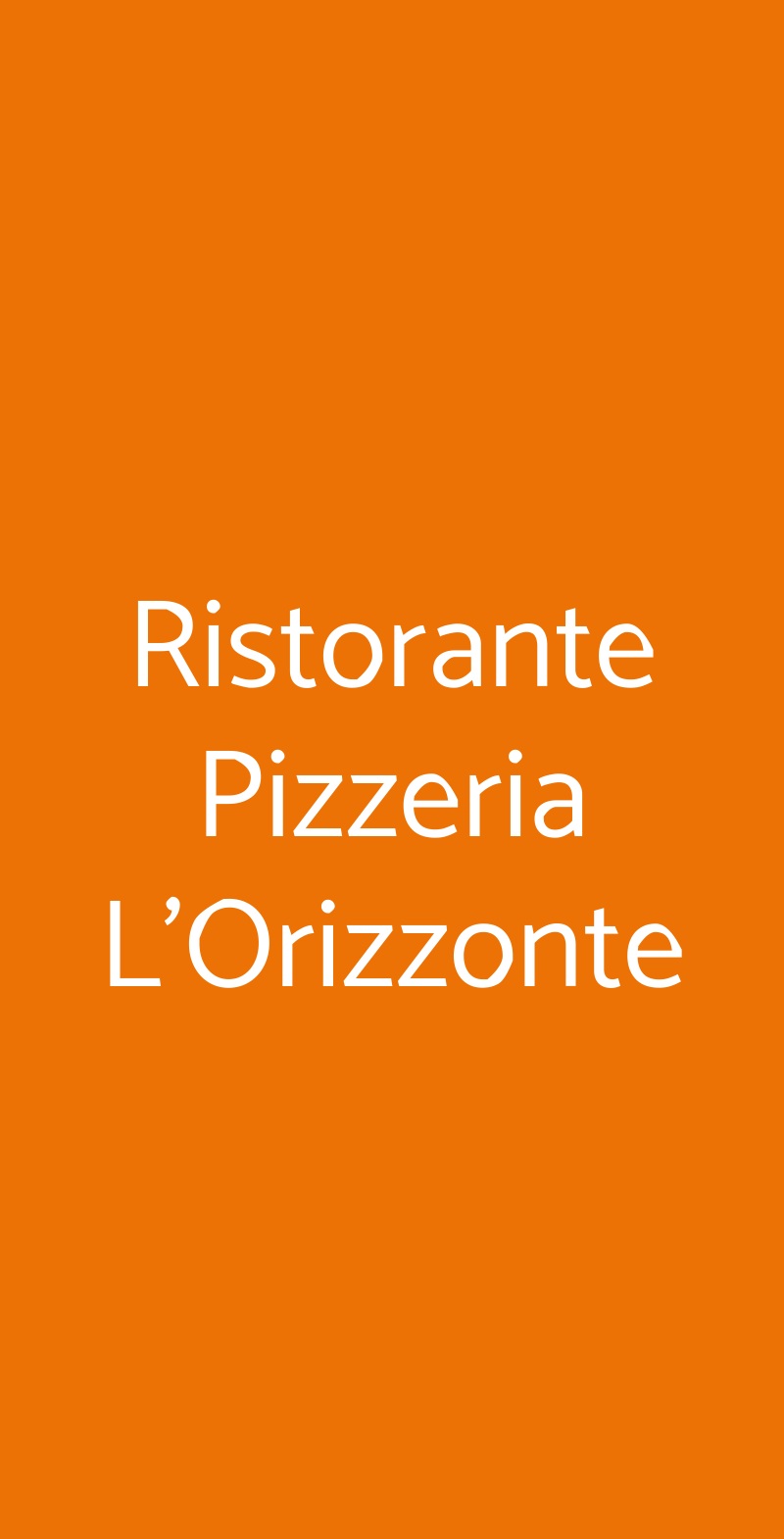 Ristorante Pizzeria L'Orizzonte Sapri menù 1 pagina