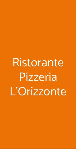 Ristorante Pizzeria L'orizzonte, Sapri