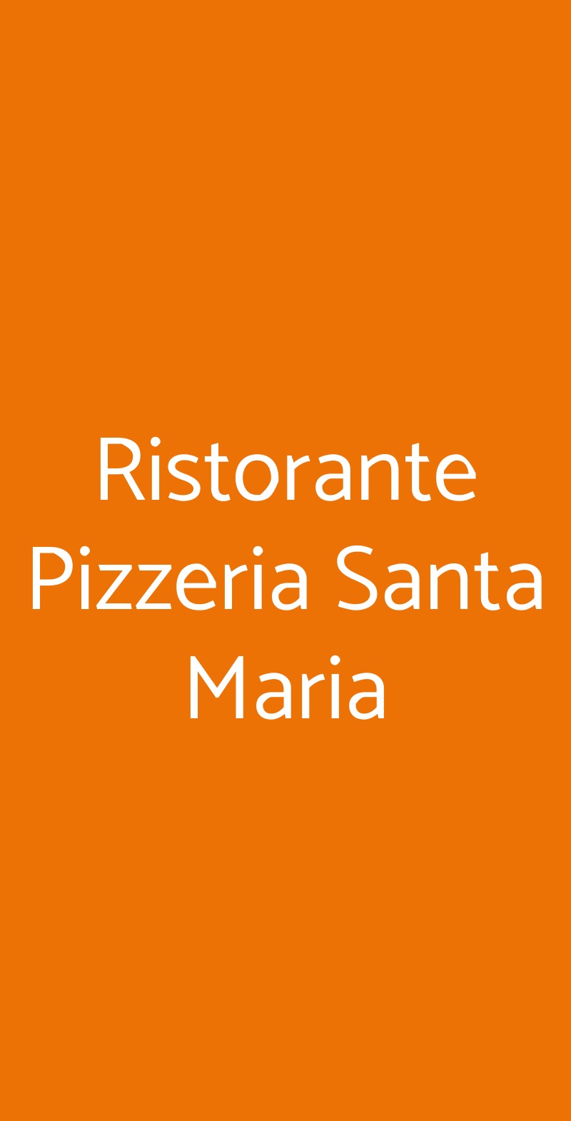 Ristorante Pizzeria Santa Maria Sarno menù 1 pagina