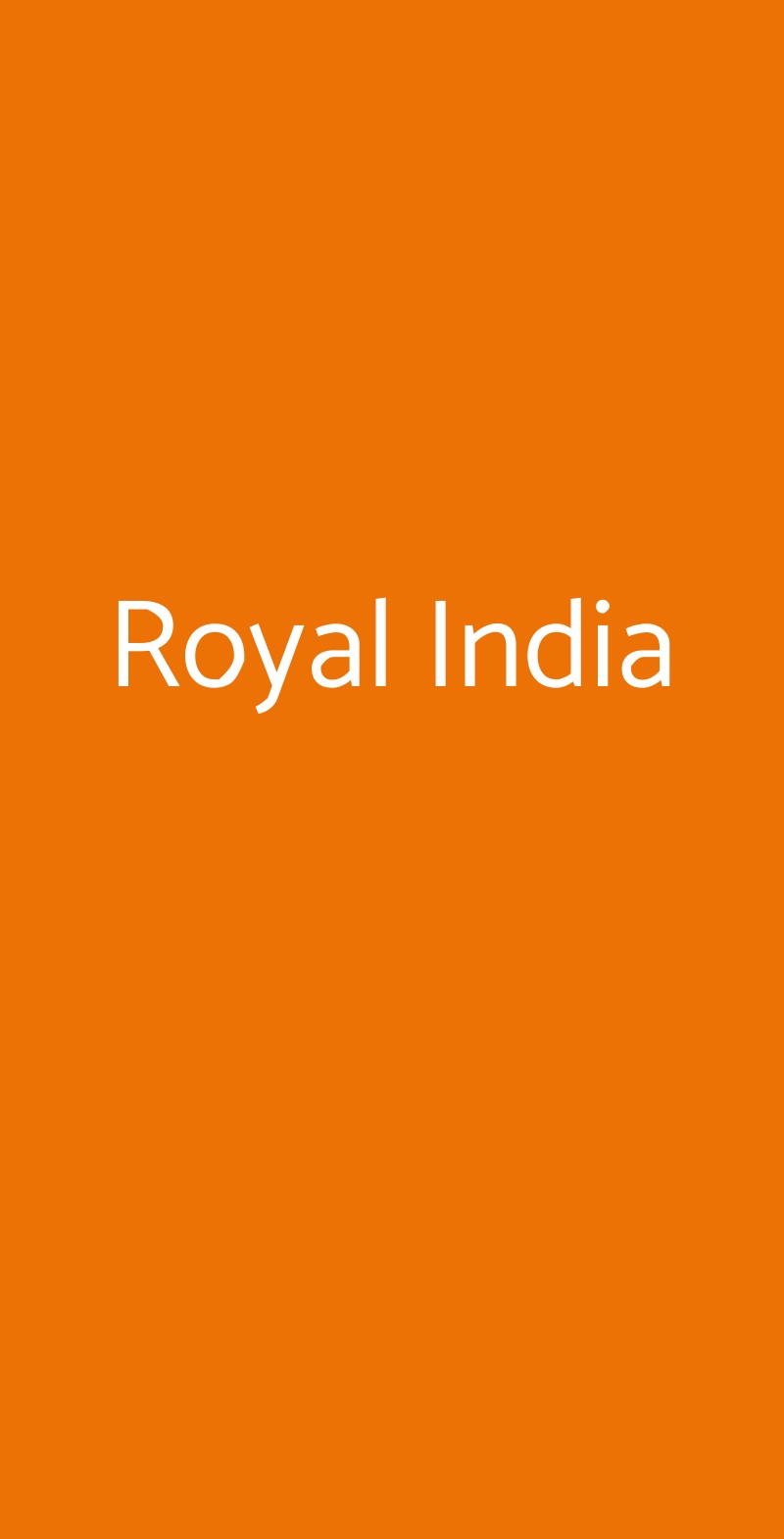 Royal India Firenze menù 1 pagina