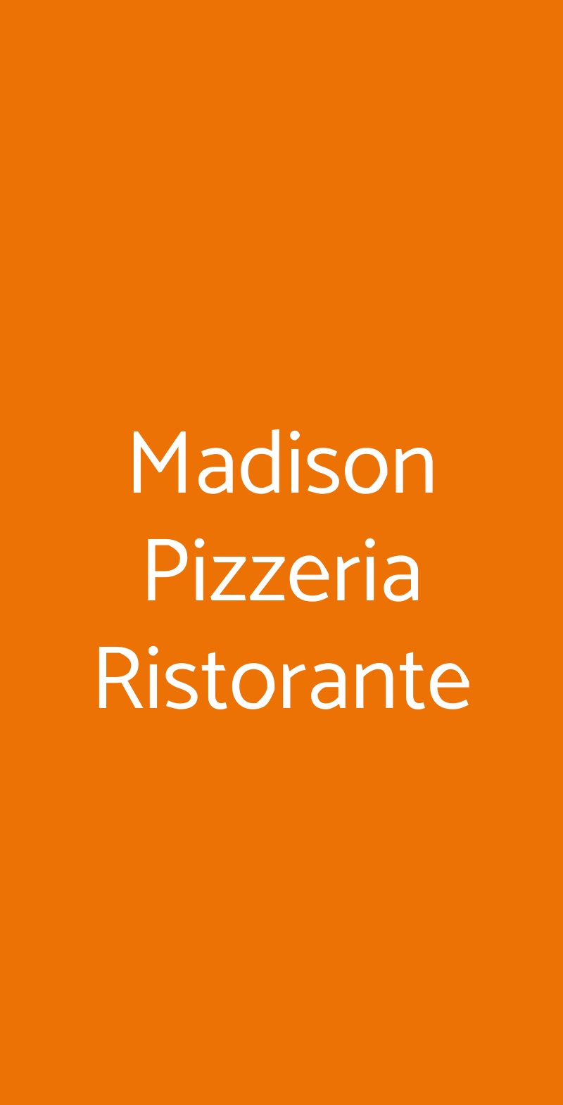 Madison Pizzeria Ristorante Nocera Inferiore menù 1 pagina