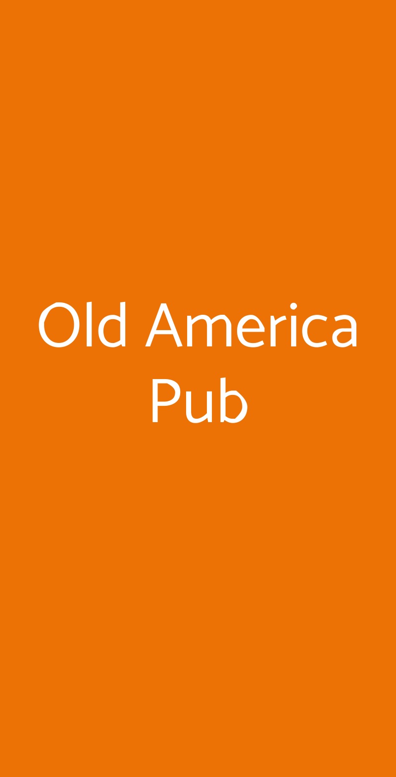Old America Pub Foggia menù 1 pagina