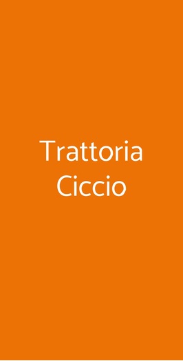 Trattoria Ciccio
