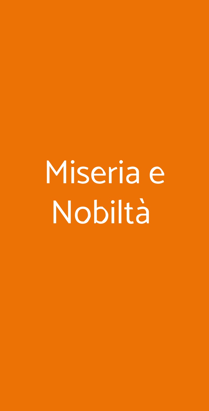 Miseria e Nobiltà  Castel San Giorgio menù 1 pagina