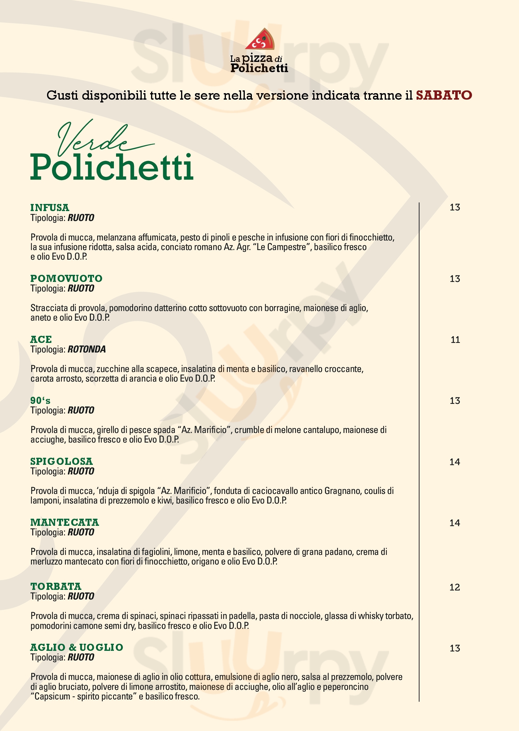 Pizzeria-Trattoria Polichetti Roccapiemonte menù 1 pagina