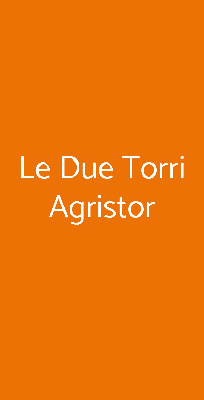 Le Due Torri Agristor Presenzano menù 1 pagina