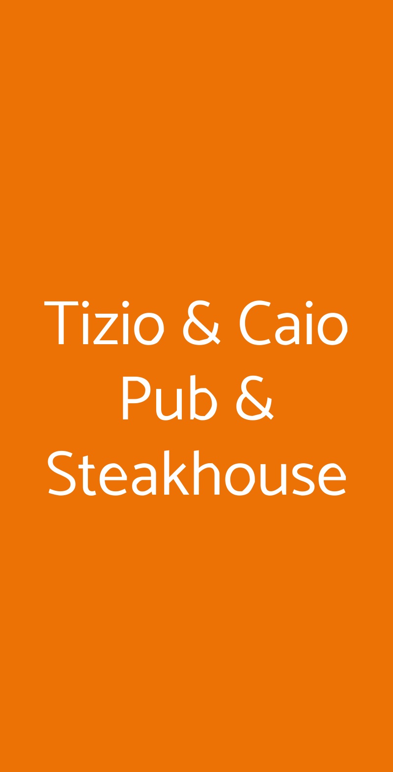 Tizio & Caio Pub & Steakhouse Aversa menù 1 pagina