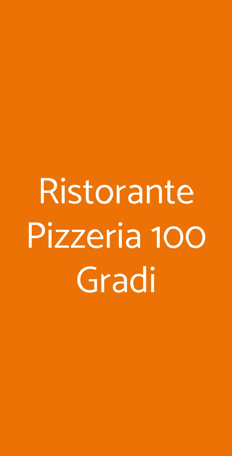 Ristorante Pizzeria 100 Gradi Carinaro menù 1 pagina