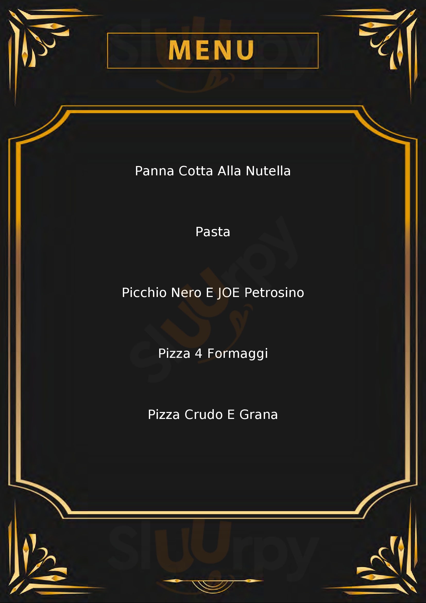 Pizzeria Picchio Nero Padula menù 1 pagina