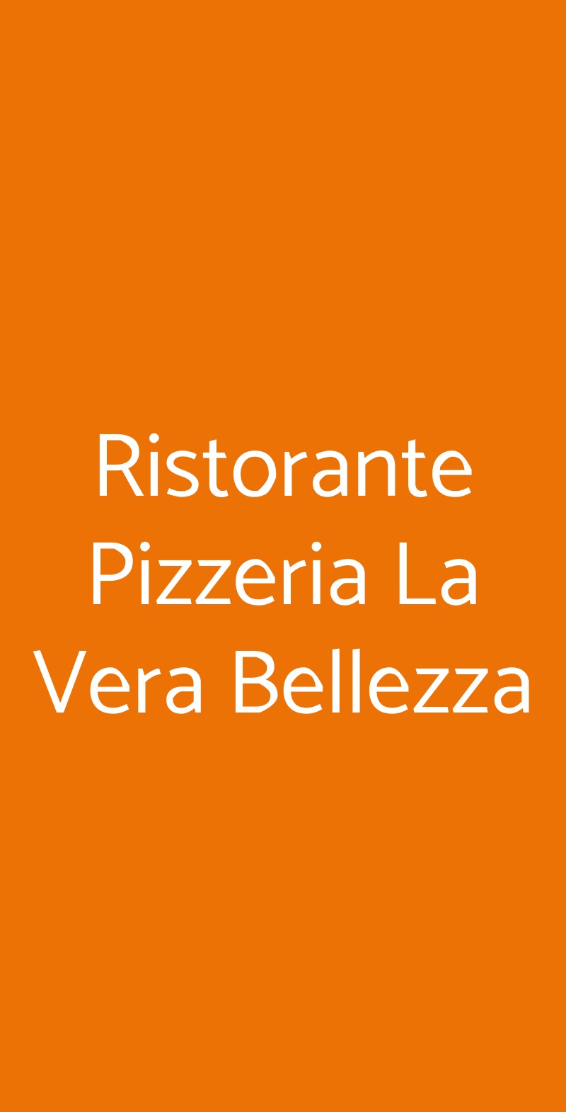 Ristorante Pizzeria La Vera Bellezza Caserta menù 1 pagina