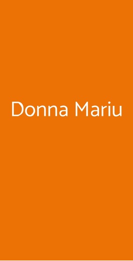 Donna Mariu, Santa Maria A Vico